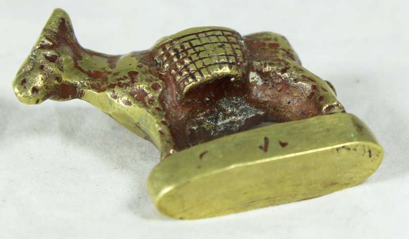 Miniature brass pack donkey