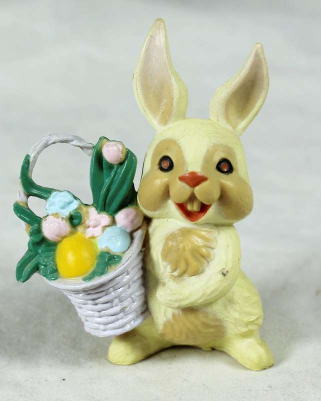Miniature Rabbit with Basket - Gorgeous!