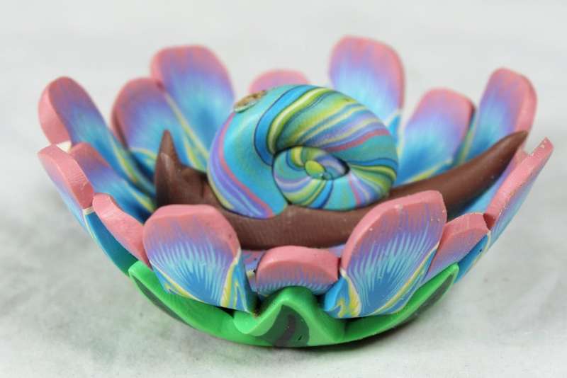 Miniature Snail on Leaf - Gorgeous!
