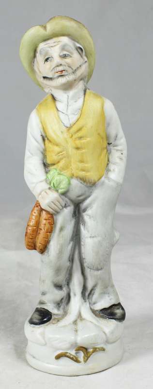 Figurine - Old Man Carrying Carrots - Gorgeous!