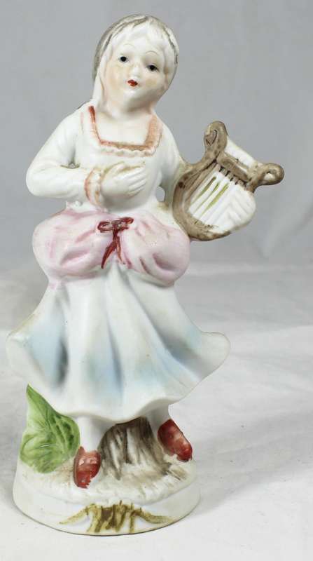 Figurine - Lady with Lyre - Gorgeous!