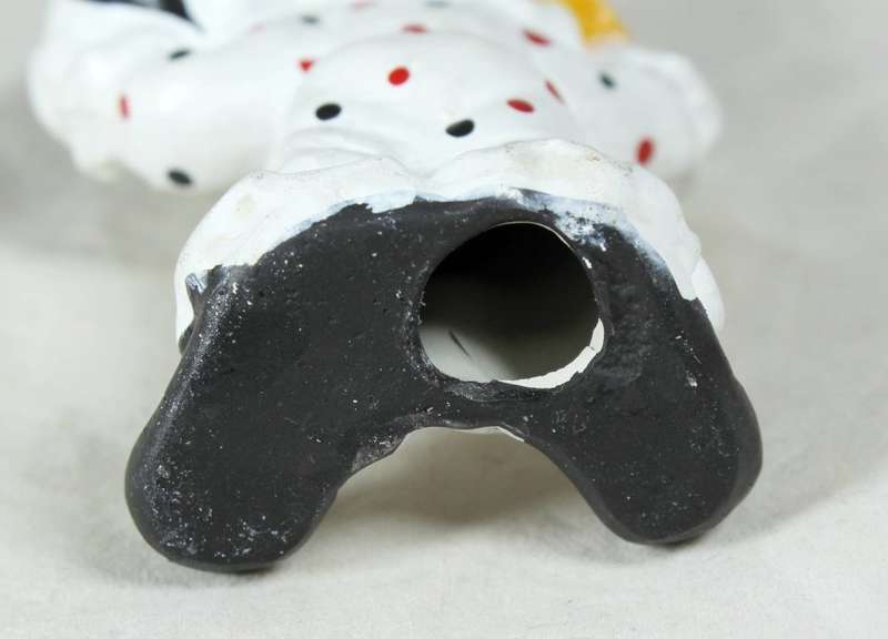 Clown with red & black dots and ball