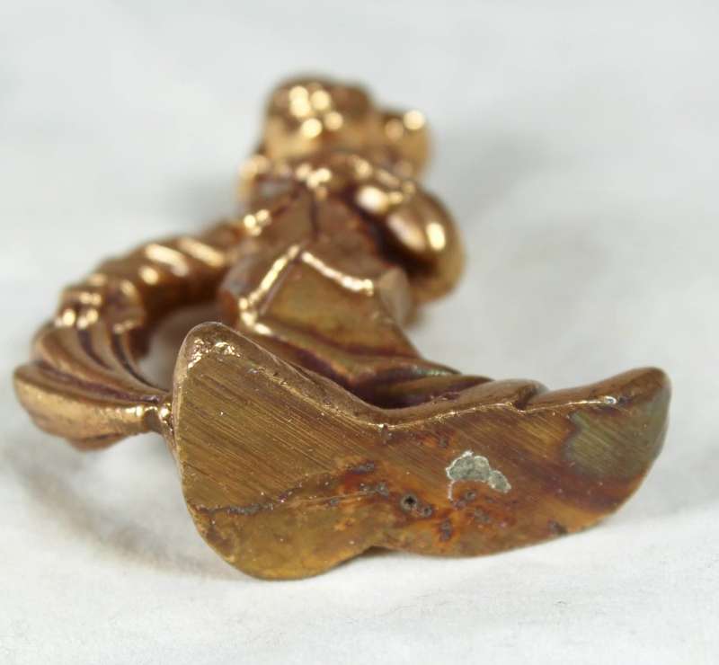 Golden lead figurine - clown with umbrella