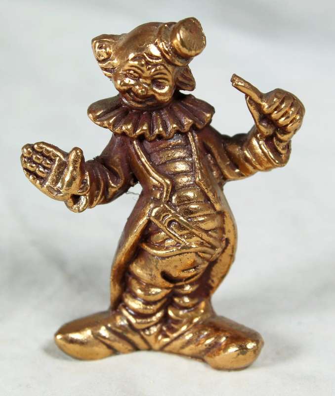 Golden lead figurine - ringmaster clown