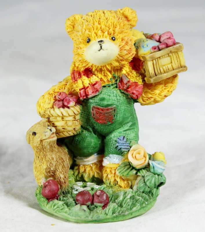 Bear Carrying Baskets with Dog - Beautiful! - Bid Now!!!
