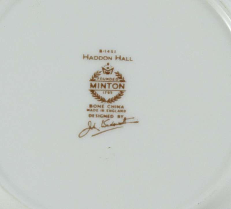 Minton - Haddon Hall - toothpick holder, trinket dish, small plate & side