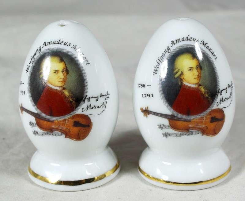 Character Salt & Pepper Set - Reutter Mozart - Germany - Beautiful! - Bid Now!!!
