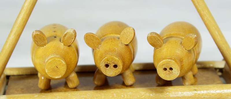 Character Salt & Pepper Set - Pig Condiment Set - Beautiful!