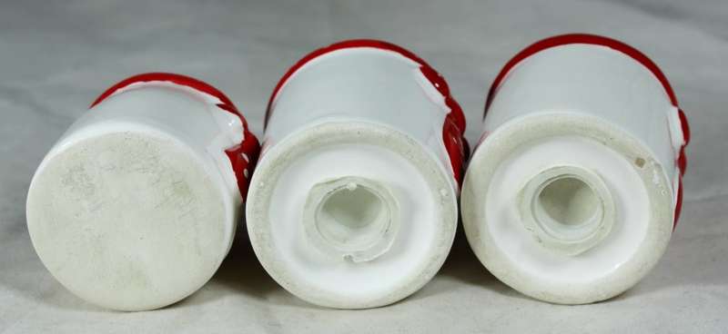 Character Salt & Pepper Set - Red & White Condiment Set - Beautiful!
