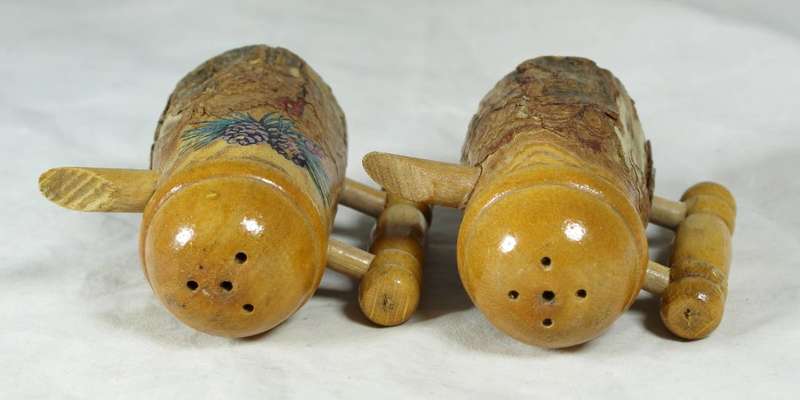 Character salt & pepper set - Wooden coffee pots