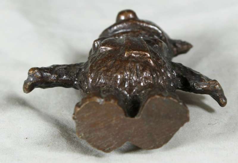 Miniature brass happy bear