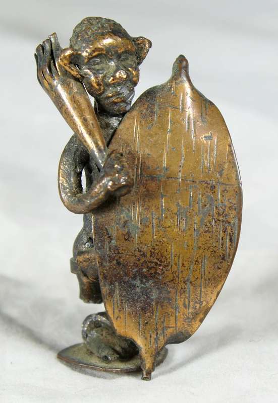 Miniature brass warrior