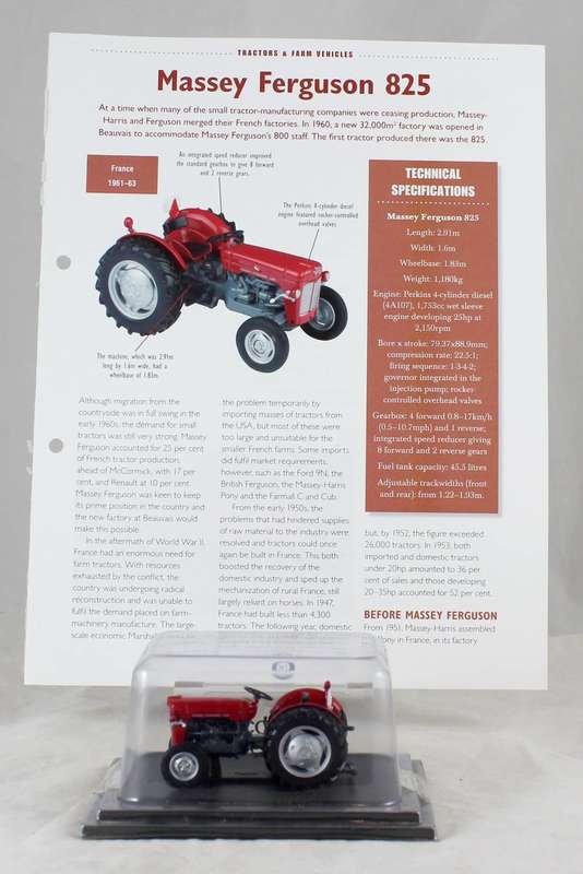 Collectable Tractor - Massey Ferguson 825 - 1963 - Tractor & Info Sheet - Bid now!