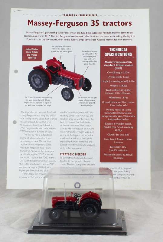 Collectable Tractor - Massey Ferguson 35X - 1963 - Tractor & Info Sheet - Bid now!