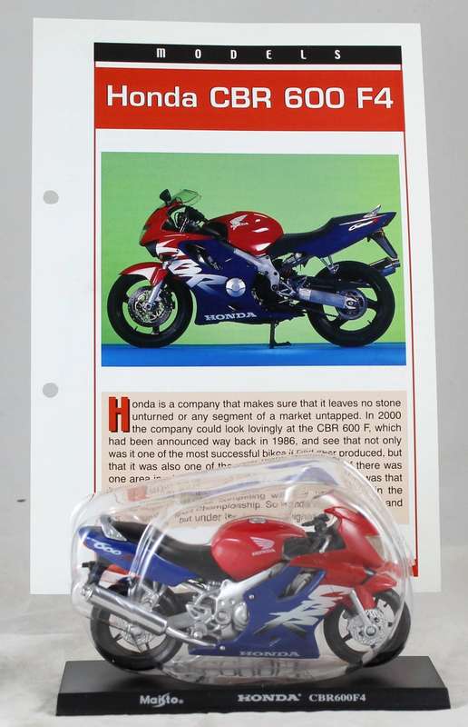Maisto - CBR 600F4 - bike & info sheet