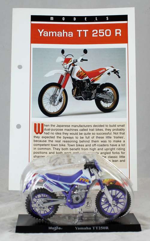 Maisto - Yamaha TT250R - bike & info sheet