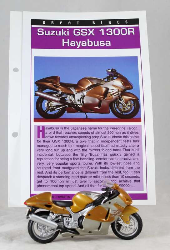 Maisto - Suzuki Hayabusa - bike & info sheet