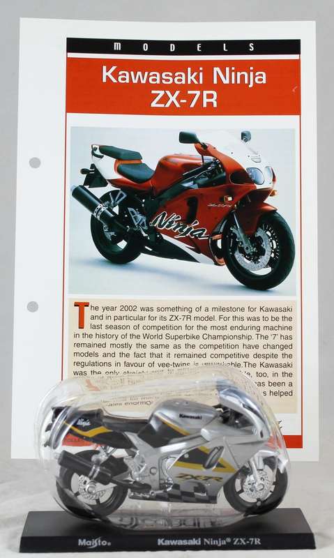 Maisto - Kawasaki Ninja ZX-7R - bike & info sheet