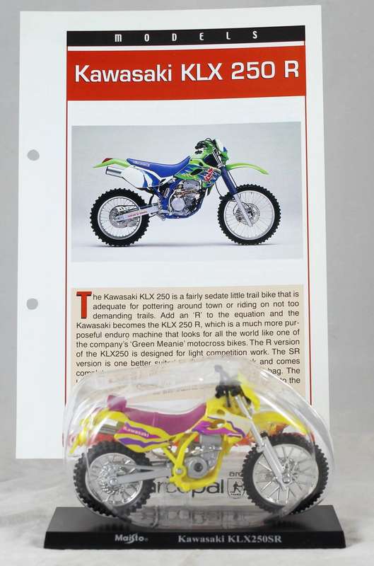 Maisto - Kawasaki KLX 250 SR - bike & info sheet