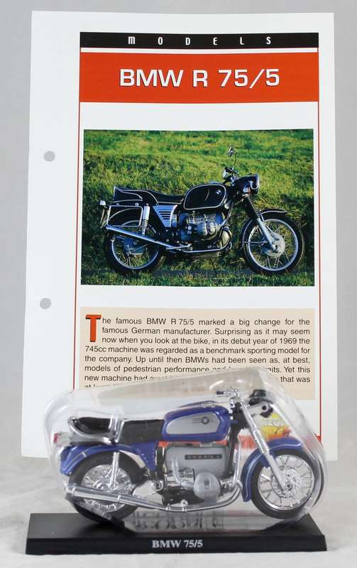 Maisto - BMW R 75/5 - bike & info sheet