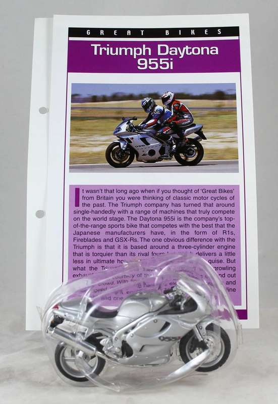 Maisto - Triumph 955i Daytona - bike & info sheet