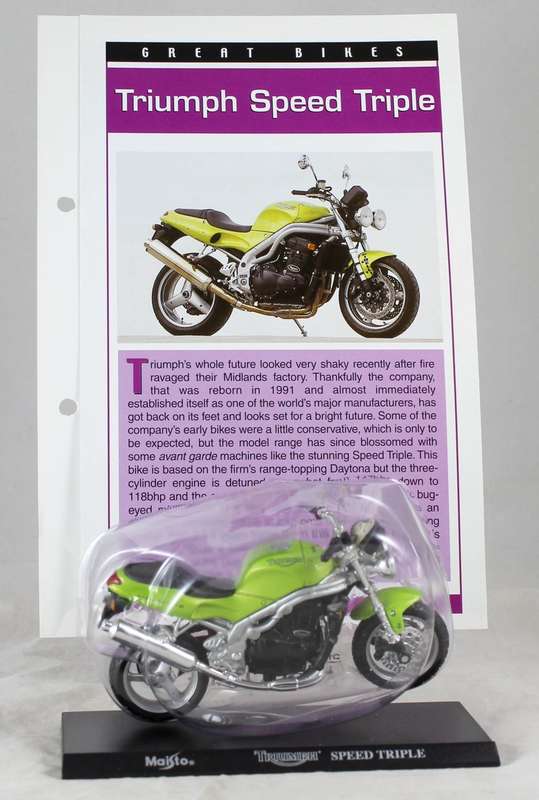 Maisto - Triumph Speed Triple - bike & info sheet