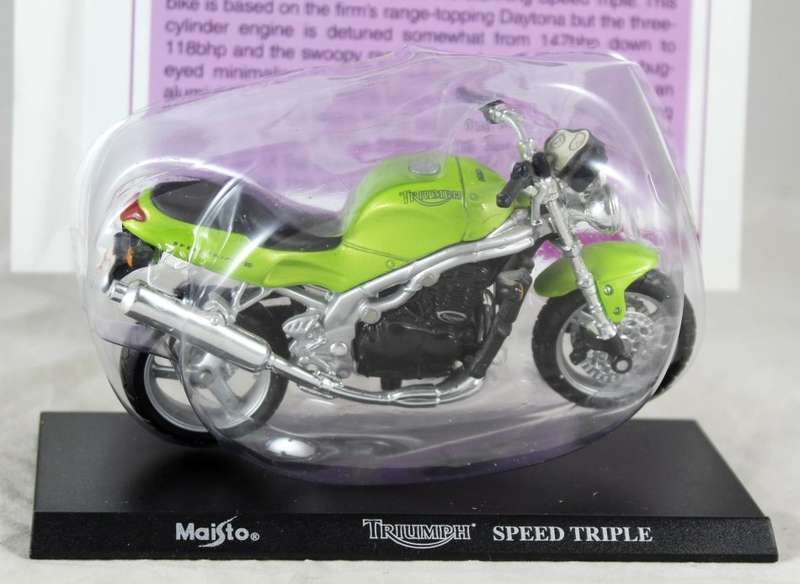 Maisto - Triumph Speed Triple - bike & info sheet