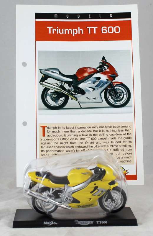 Maisto - Triumph TT 600 - bike & info sheet