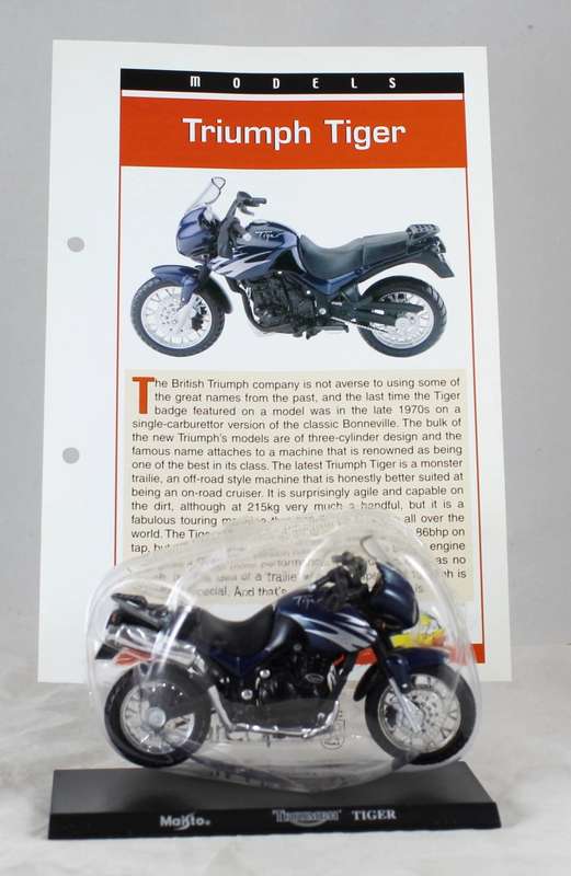 Maisto - Triumph Tiger - bike & info sheet
