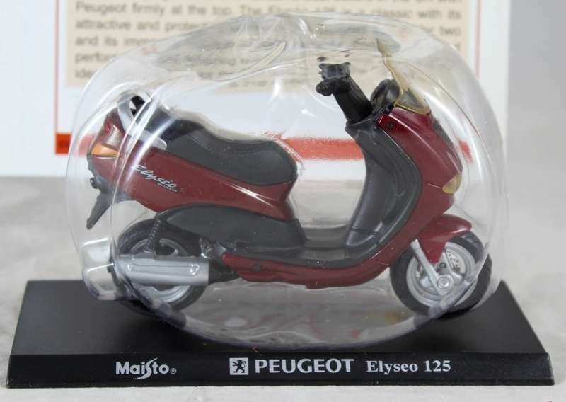 Maisto - Peugeot Elyseo 125 - bike & info sheet