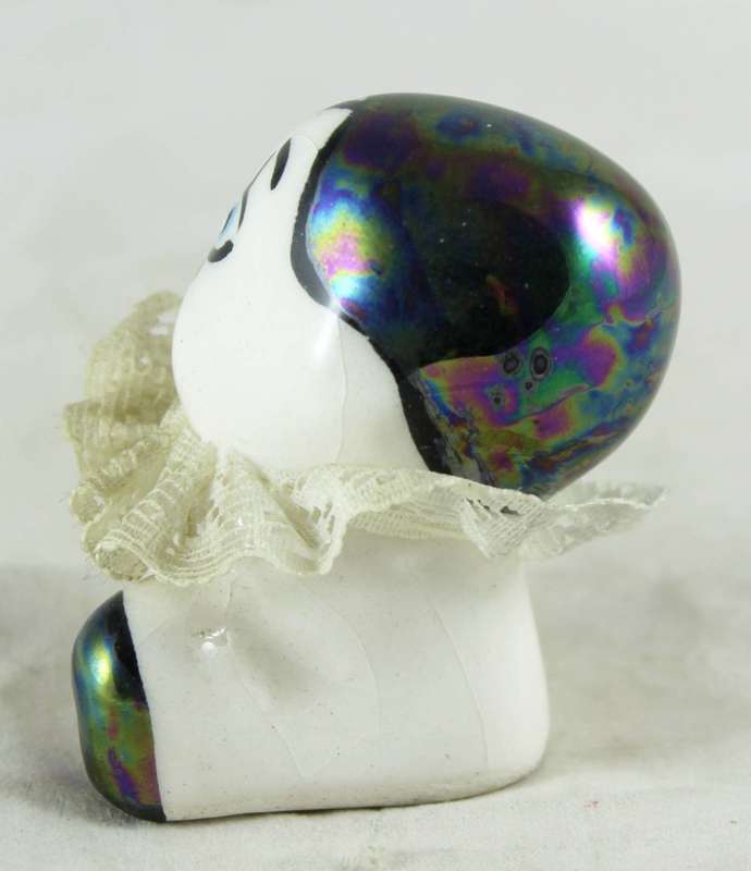 Small Porcelain Baby with Lace Collar - Pearl Head - Gorgeous!