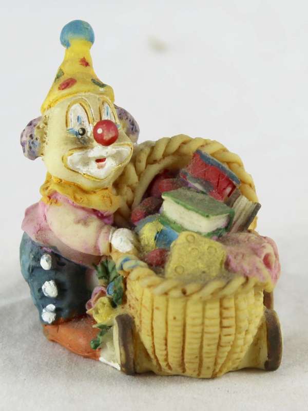 Small Clown with Books in Crib - Gorgeous!