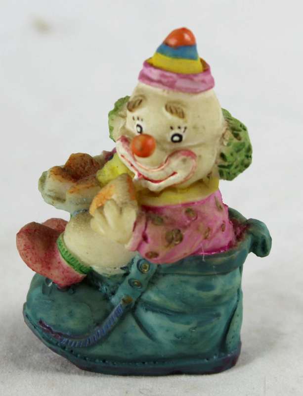 Small Clown Sitting in Shoe - Gorgeous!
