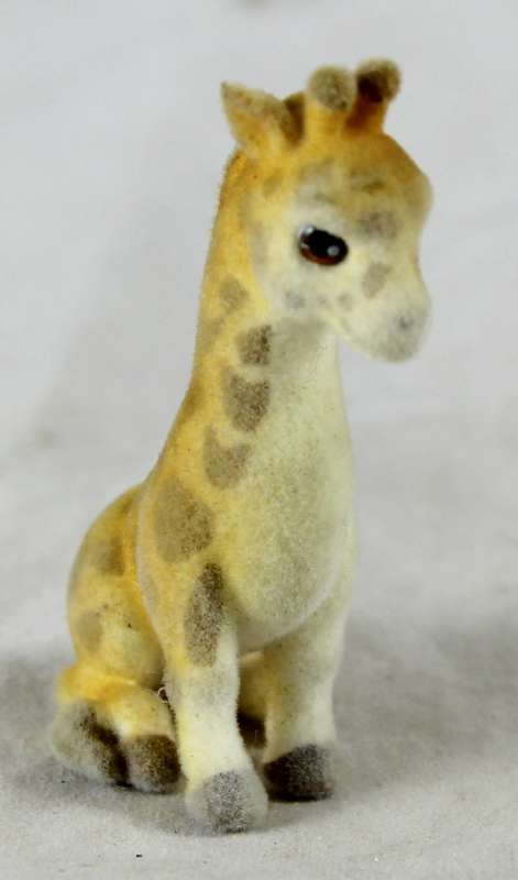 Miniature suede giraffe calf