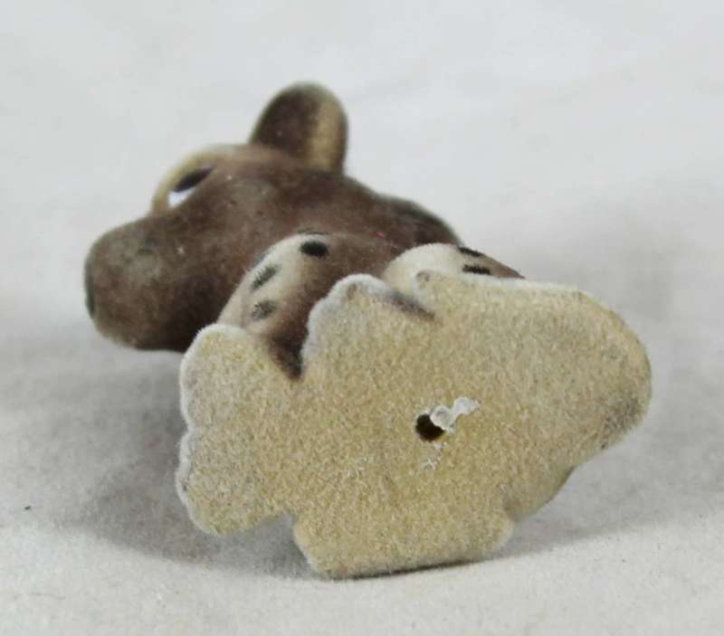 Miniature suede baby hyena