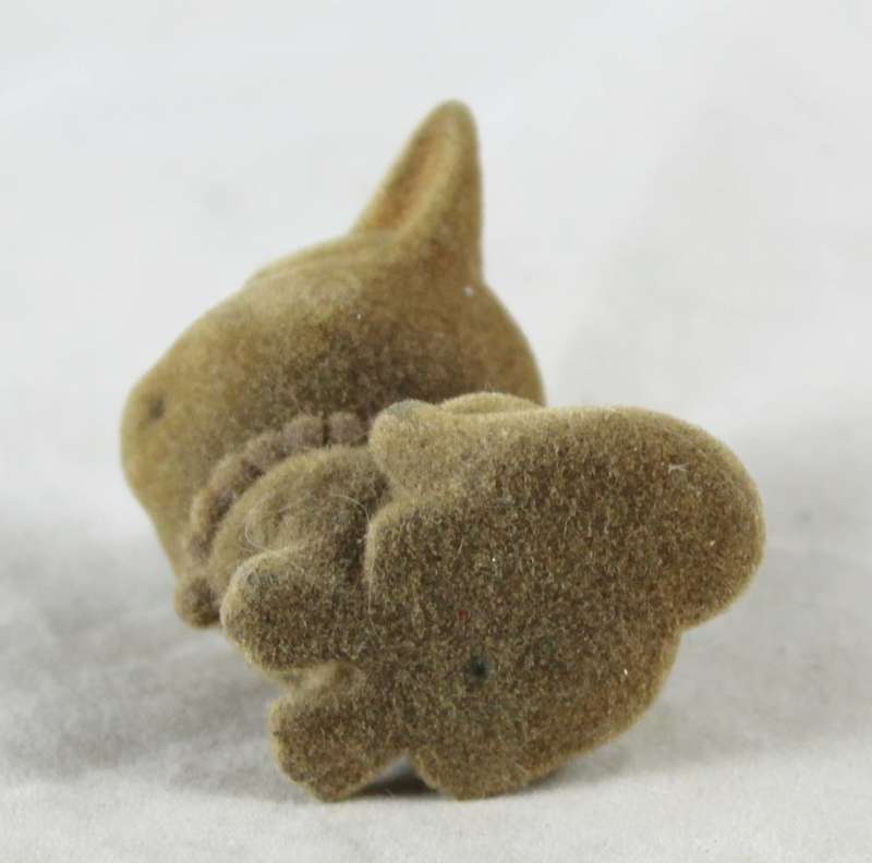 Miniature suede kitty