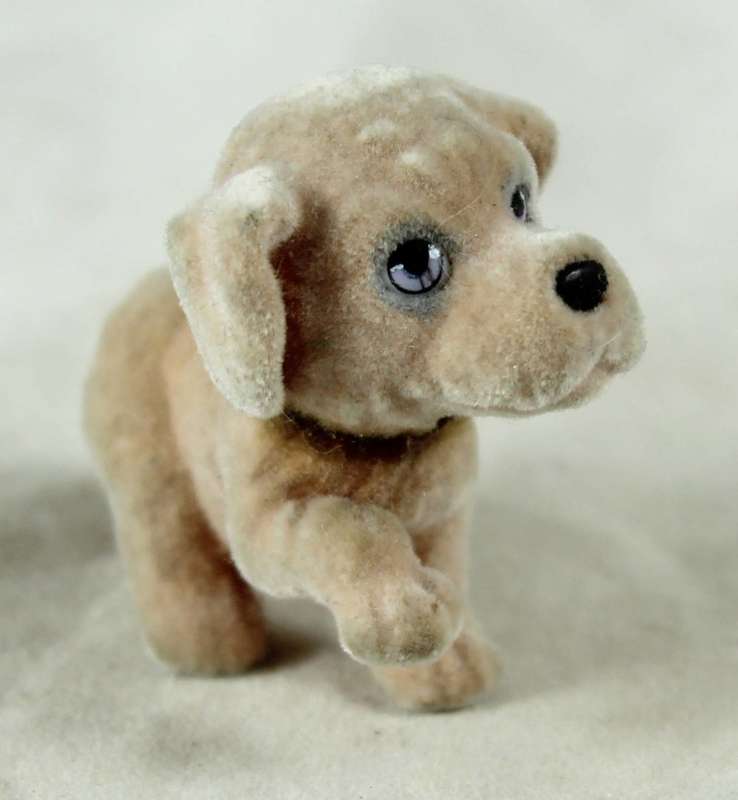 Miniature suede puppy