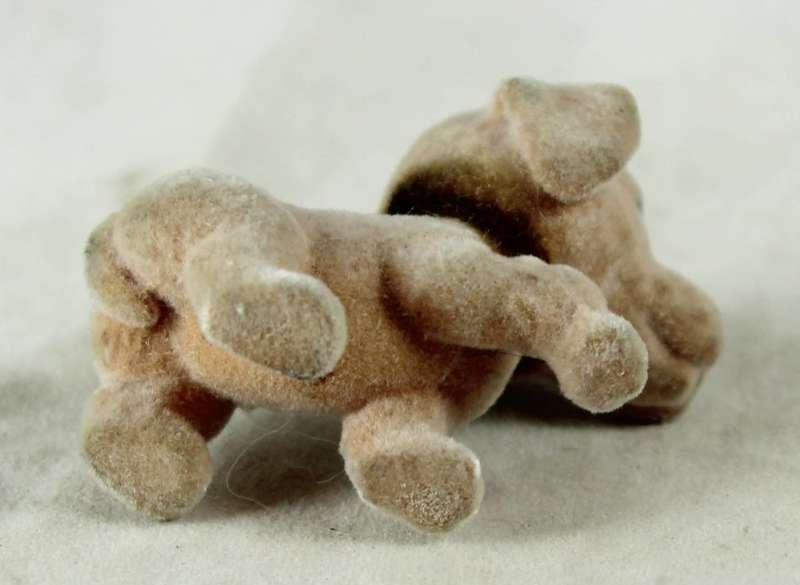 Miniature suede puppy