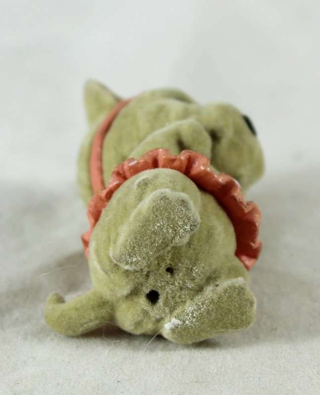 Miniature suede puppy with tutu