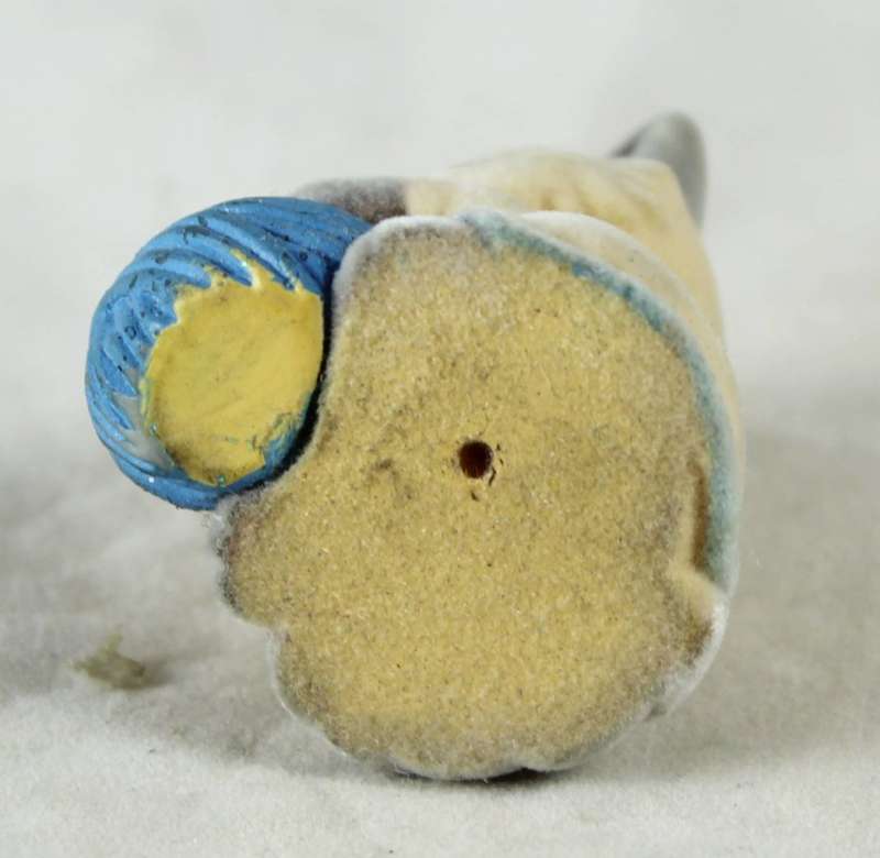 Miniature suede kitten with wool
