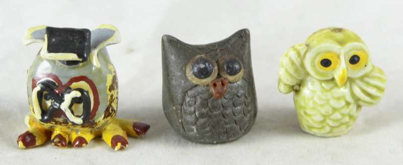 Miniature printers tray - owls - set of three