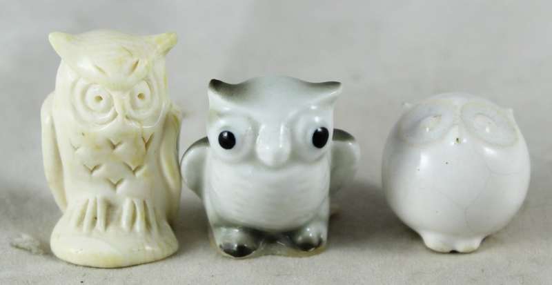 Miniature printers tray - owls - set of three