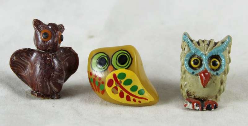 Miniature Printers Tray - Owls - Set of 3 - Gorgeous! - Bid Now!!!