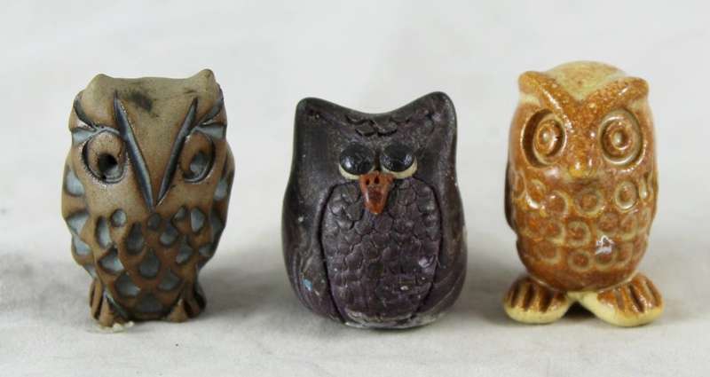 Miniature printers tray - owls - set of three