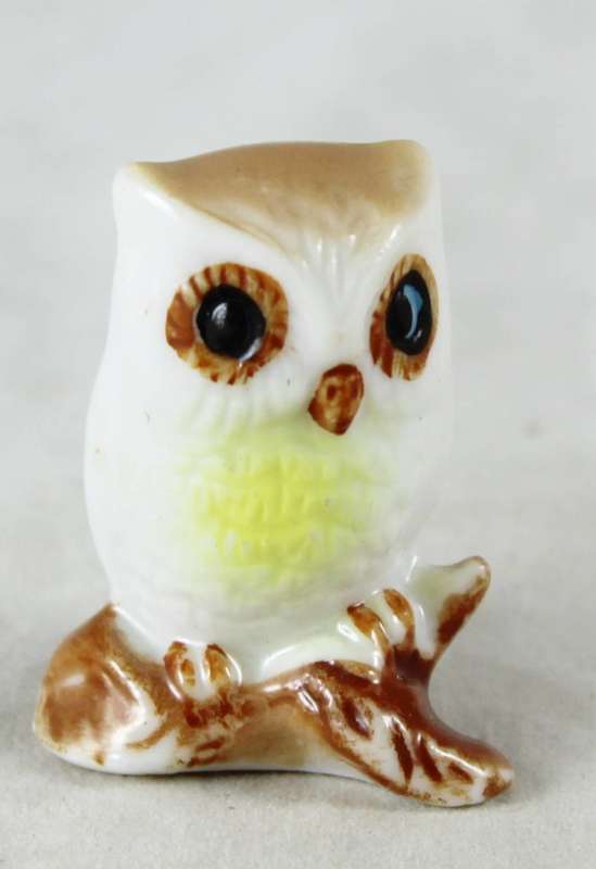 Miniature printers tray - white owl on branch