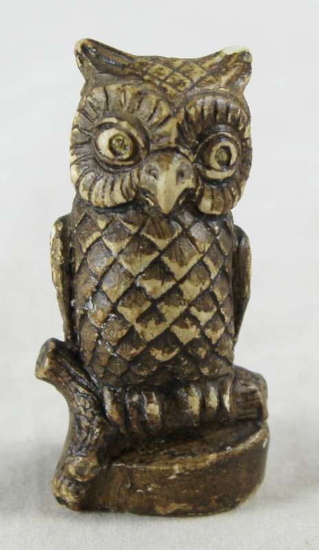 Miniature printers tray - brown owl on branch
