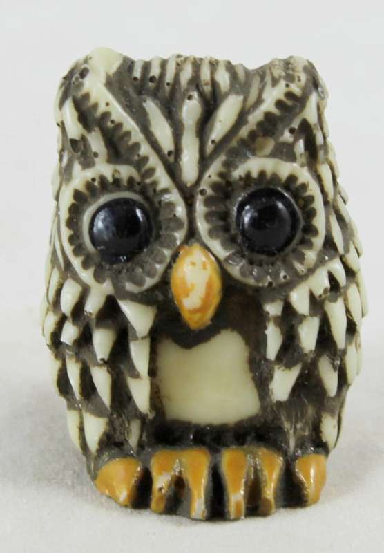 Miniature printers tray - brown & white owl