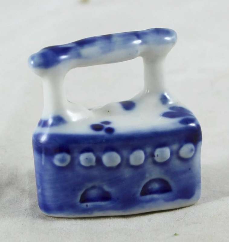Miniature printers tray Iron - blue & white