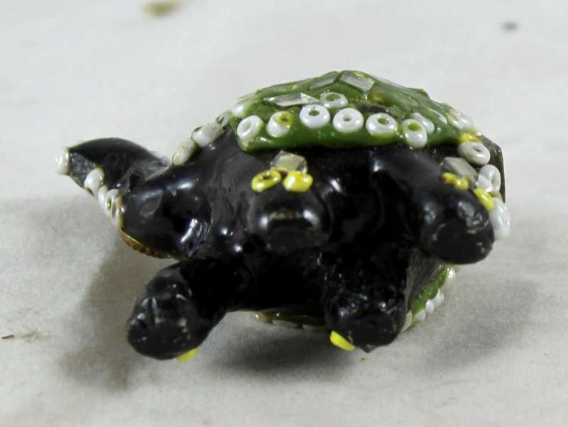 Miniature beaded elephant