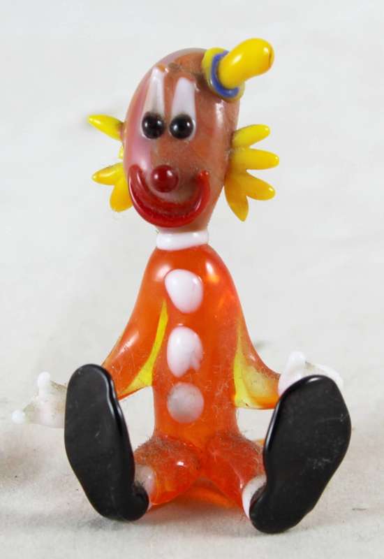 Miniature glass clown